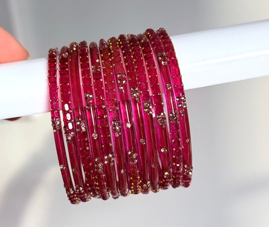 Sophia Glass Bangle Set