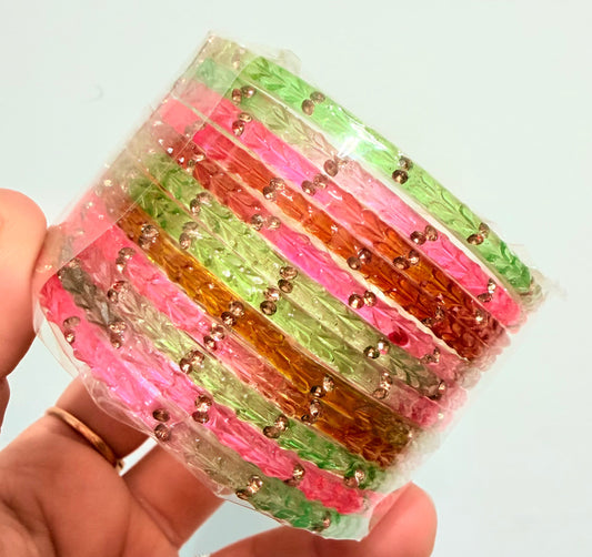 Sophia Glass Bangle Set