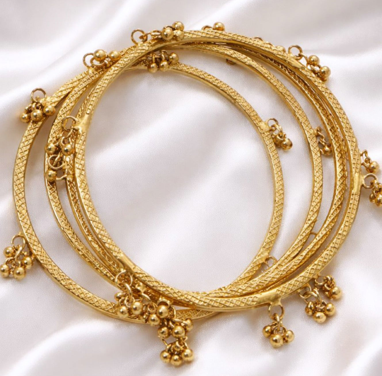 Gold Plated Premium Kashmiri Ghungroo Bangle Set