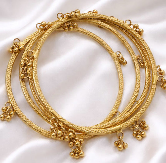 Gold Plated Premium Kashmiri Ghungroo Bangle Set