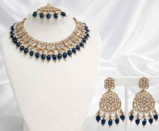 Hira Mirror Necklace Set