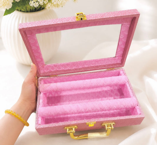 Pink Sparkly Two Rod Bangle Box