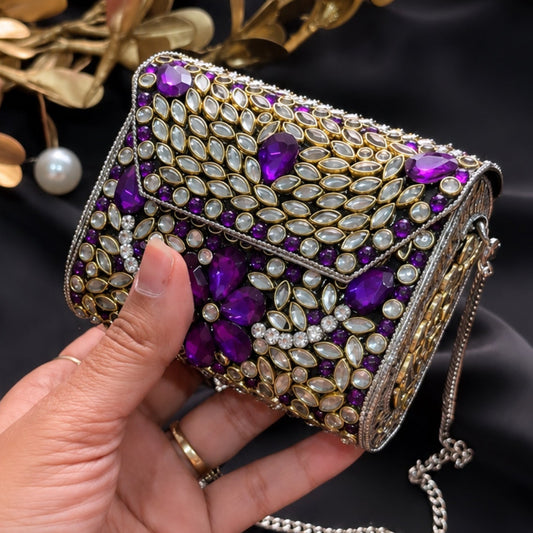 Arshi Mini Kundan Clutch