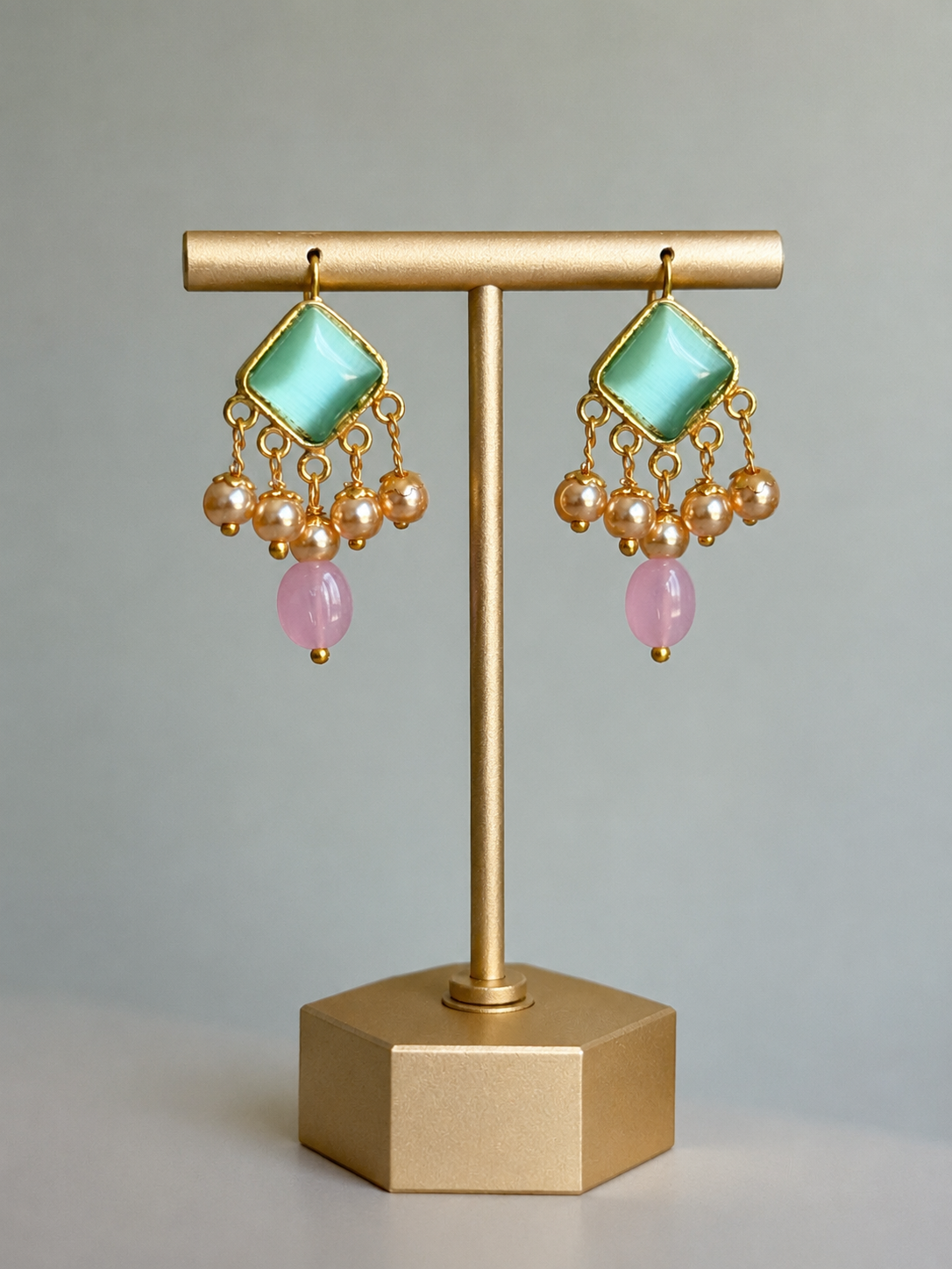 Punjabi Style Hook Mini Studs Earrings