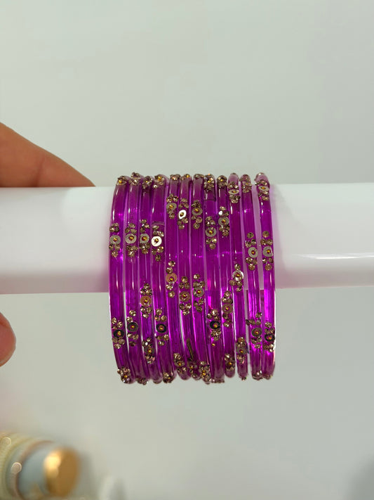 Sophia Glass Bangle Set