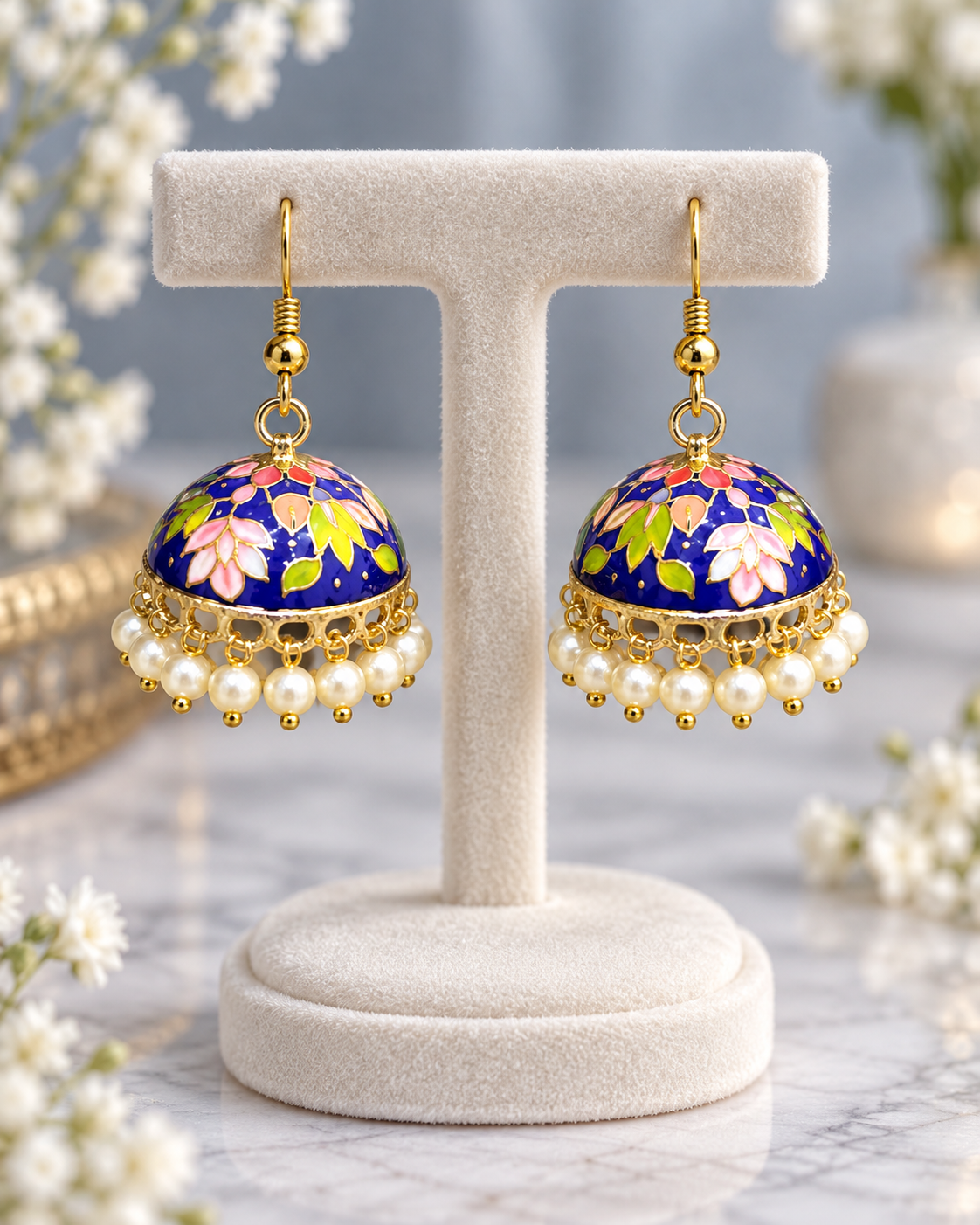 Meenakari Mini Jhumkis