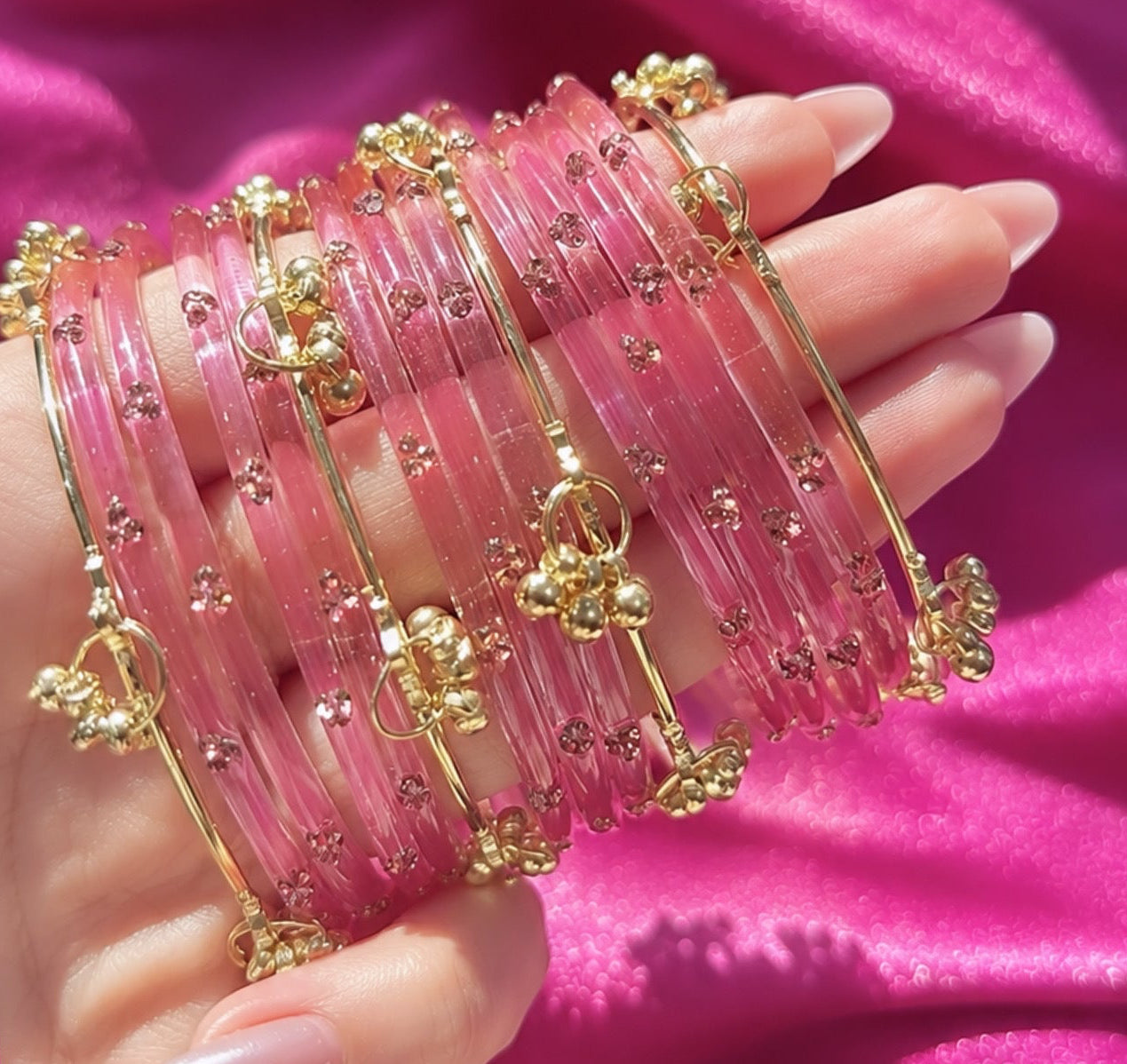 Sophia Glass Bangle Set