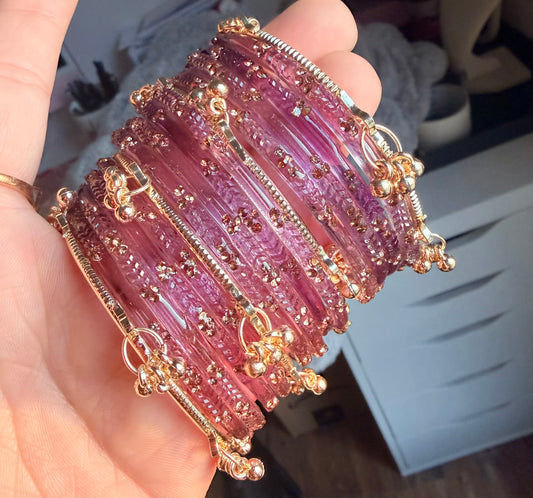 Tanya Raindrop Bangles with Kashmiri Bangles