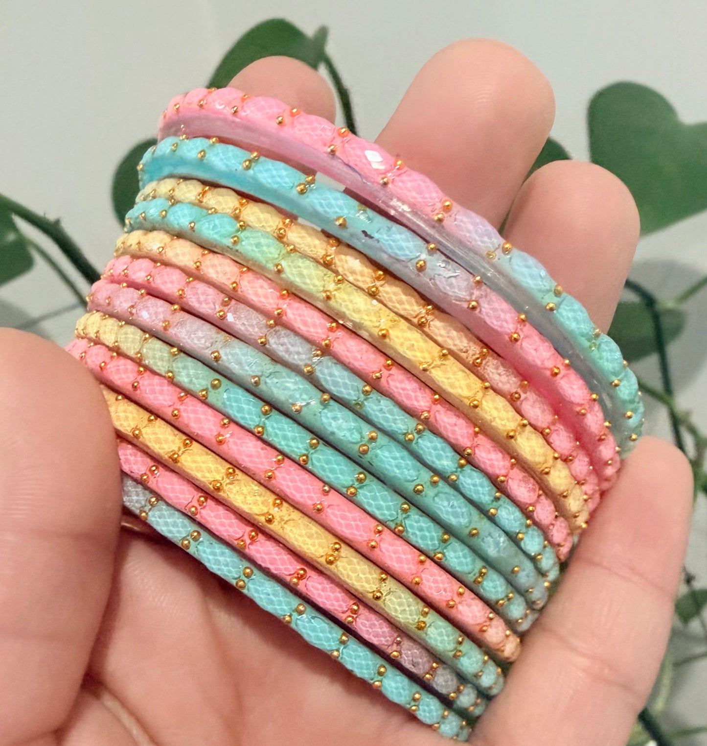 Sophia Glass Bangle Set
