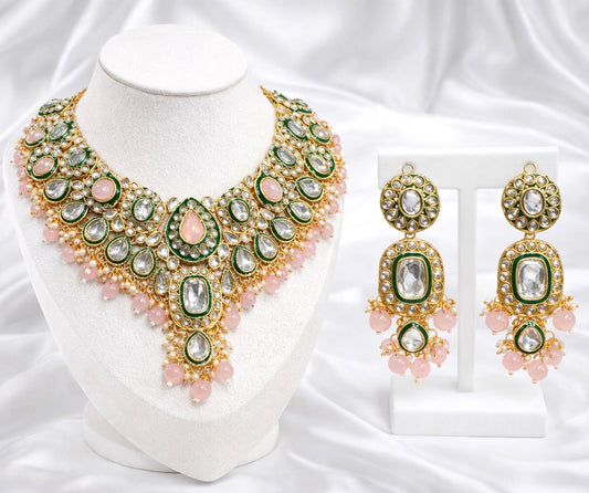 Areeba Polki & Kundan Necklace Set
