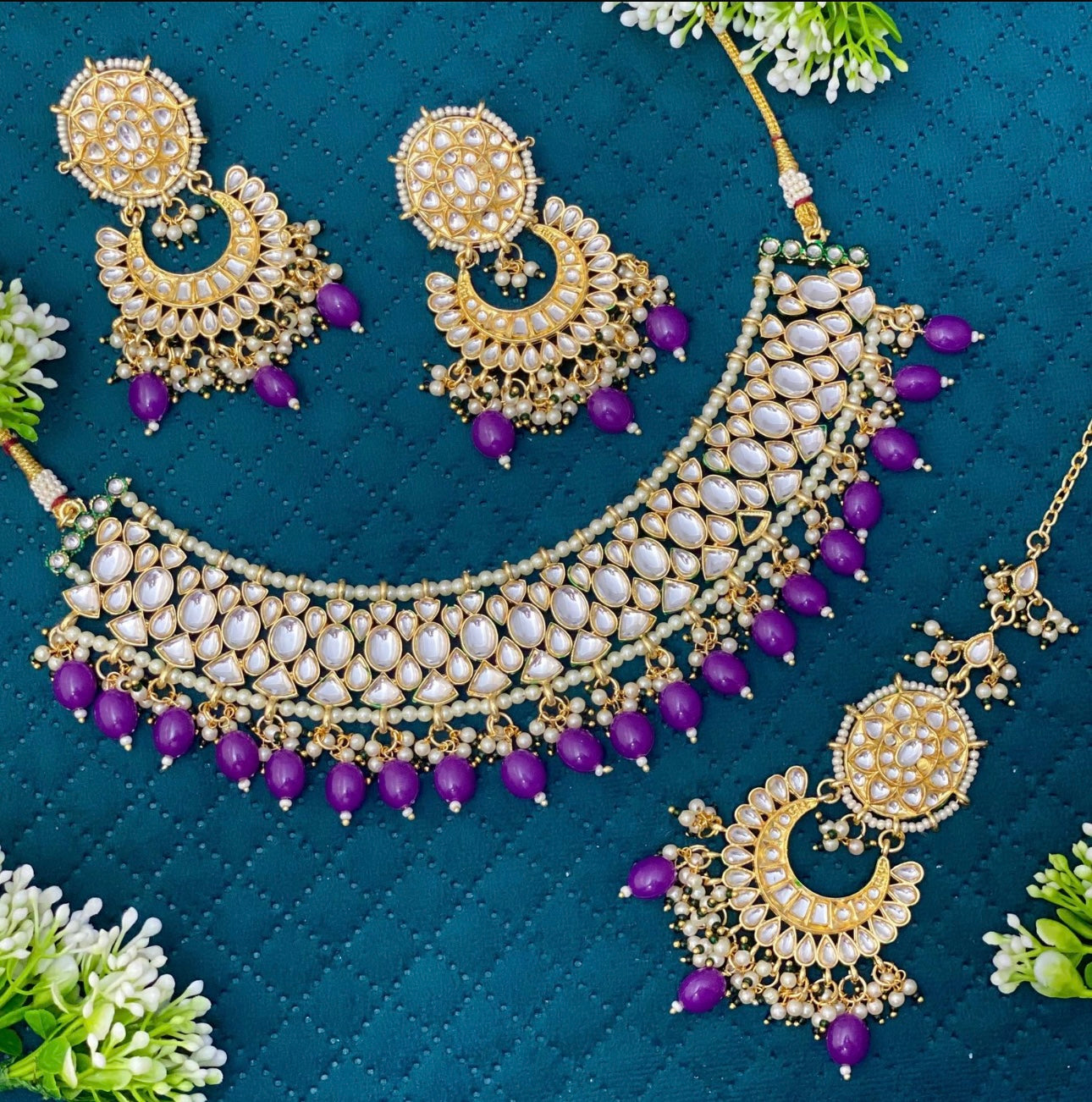 Anisa Purple Necklace Set