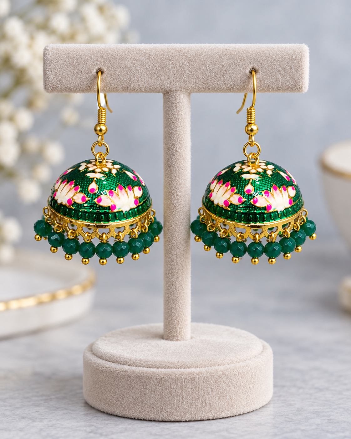 Meenakari Mini Jhumkis