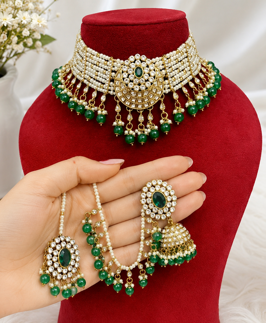 Krishma Heavy Necklace Set with Sahara Earrings