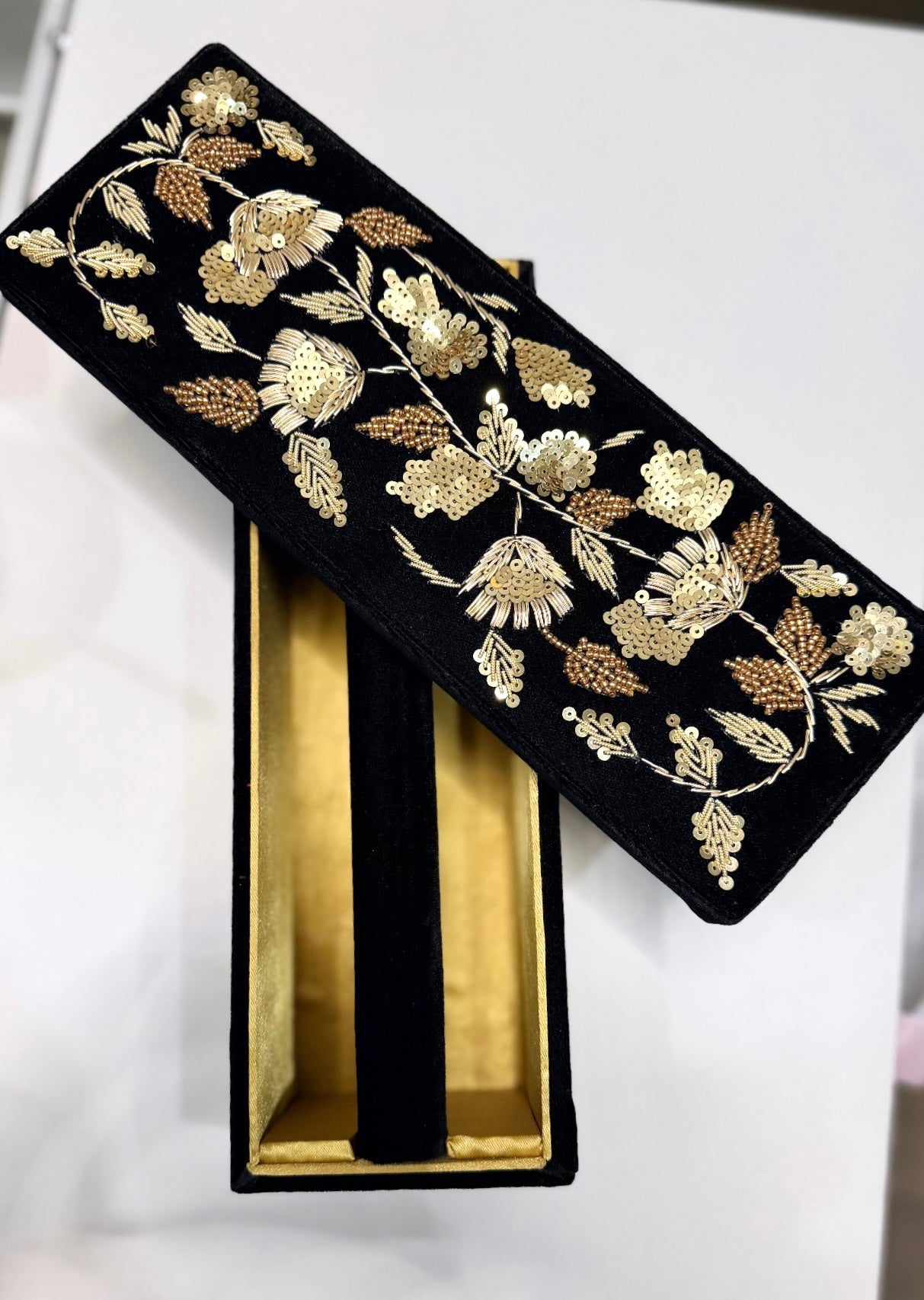 Zardozi Work Velvet Bangle Box