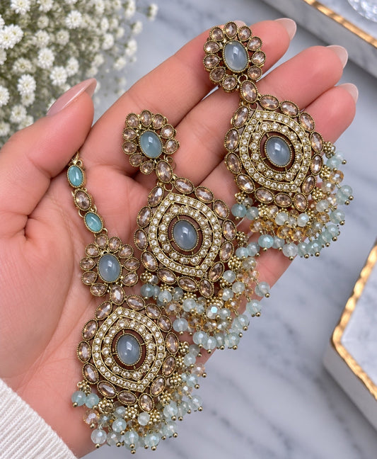 Nandini Polki Style Necklace Set