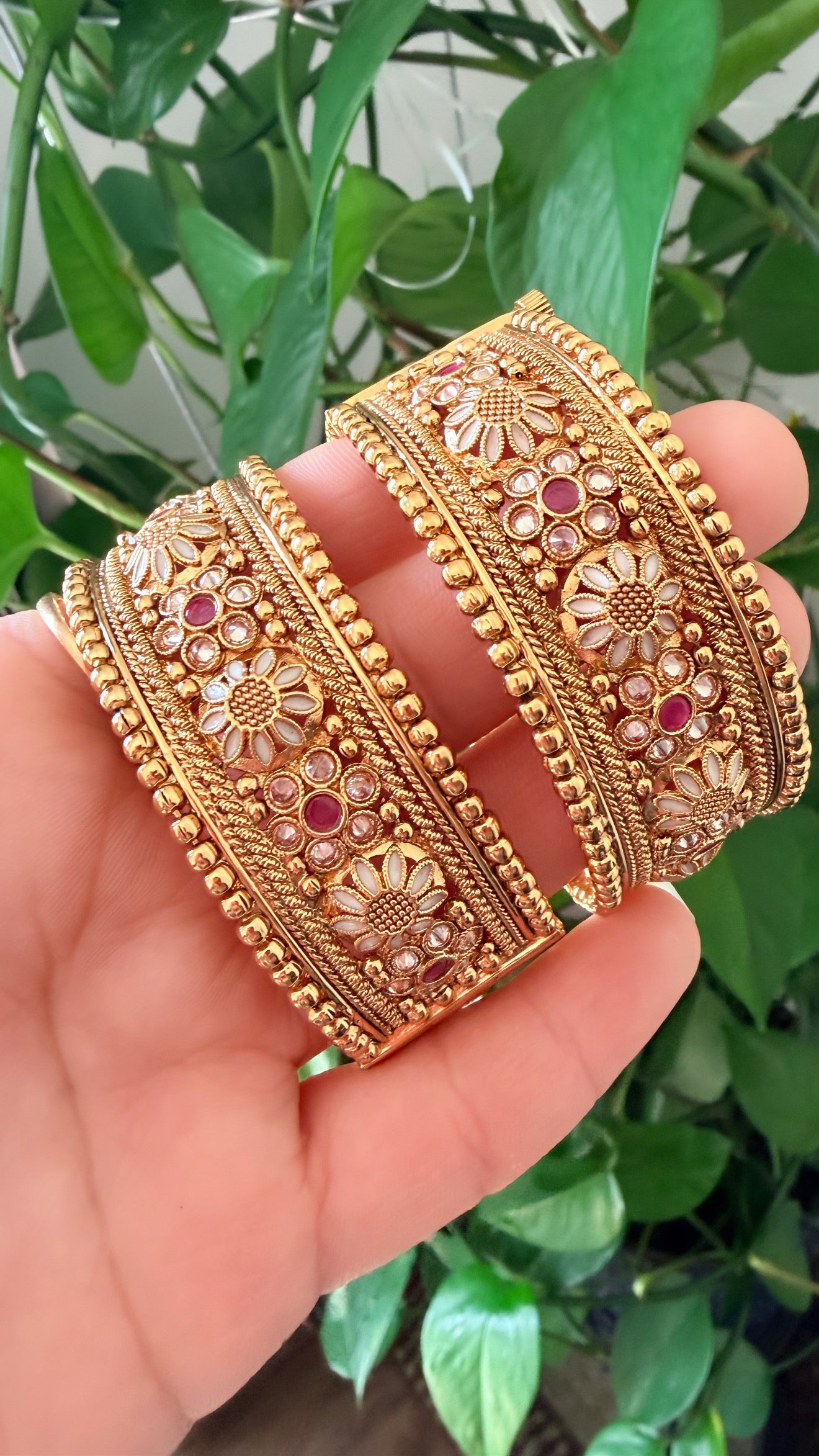 Shruti Gold Plated Premium Bangle Set