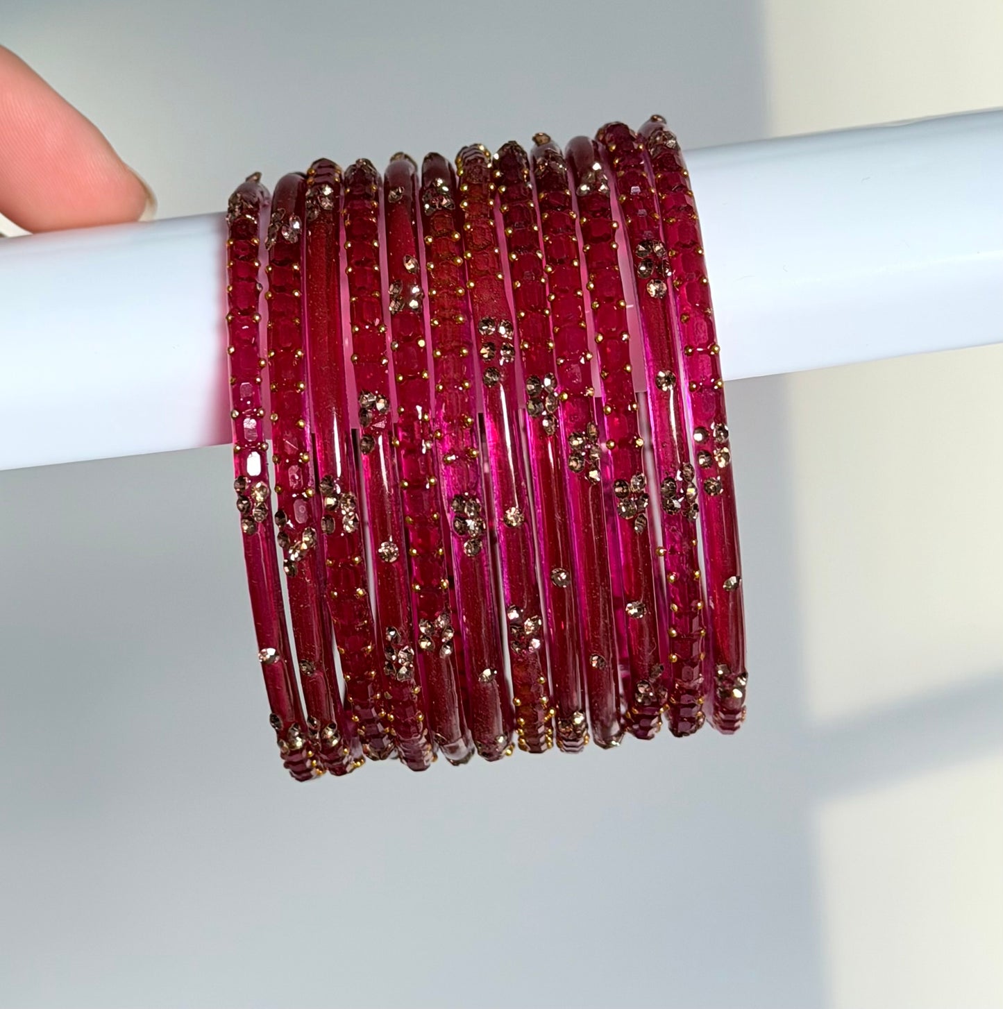 Sophia Glass Bangle Set