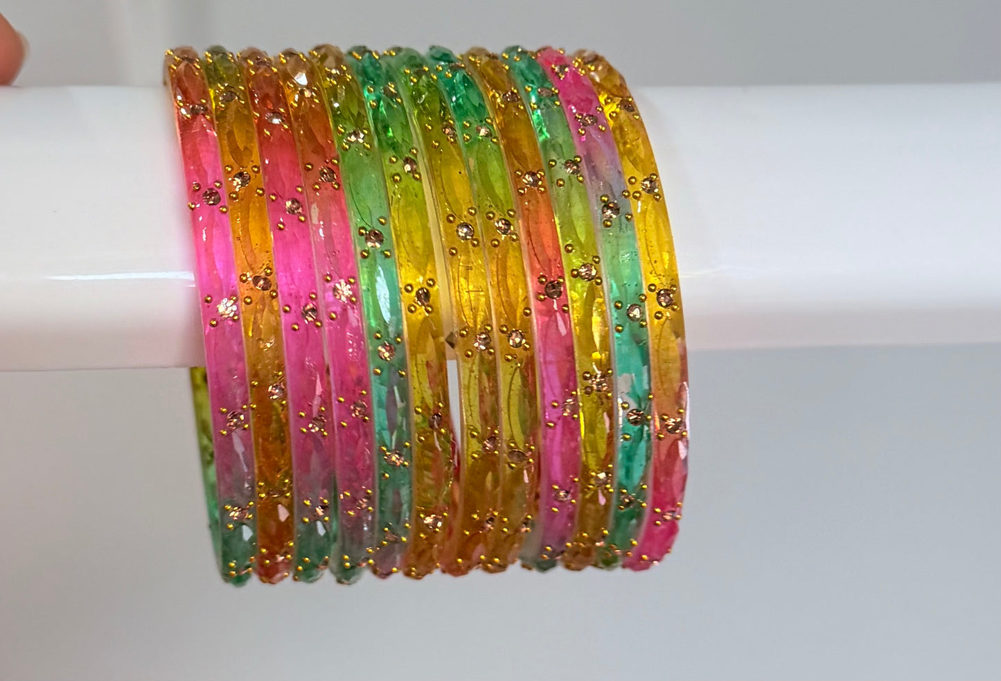 Sophia Glass Bangle Set