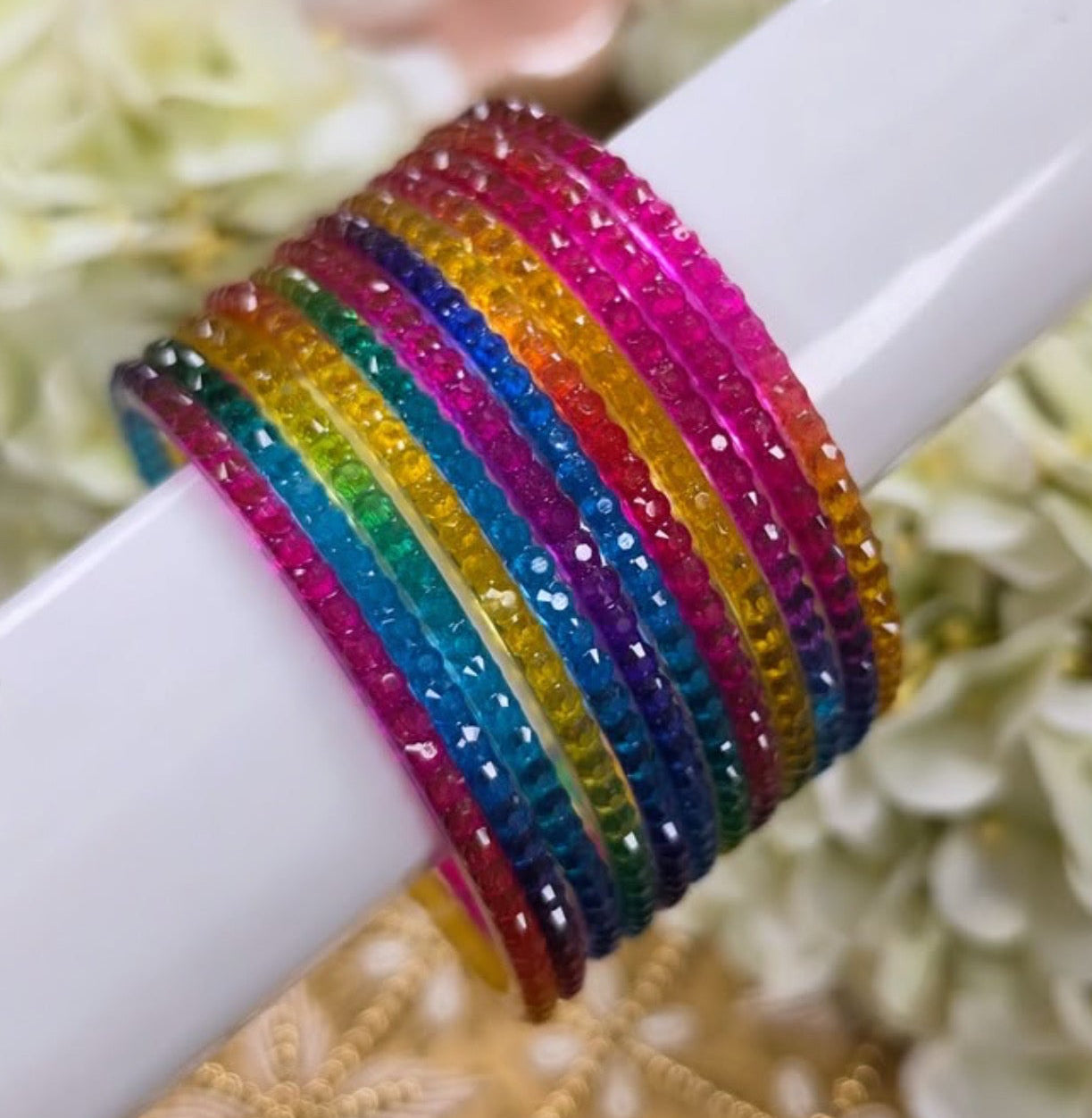 Sophia Glass Bangle Set
