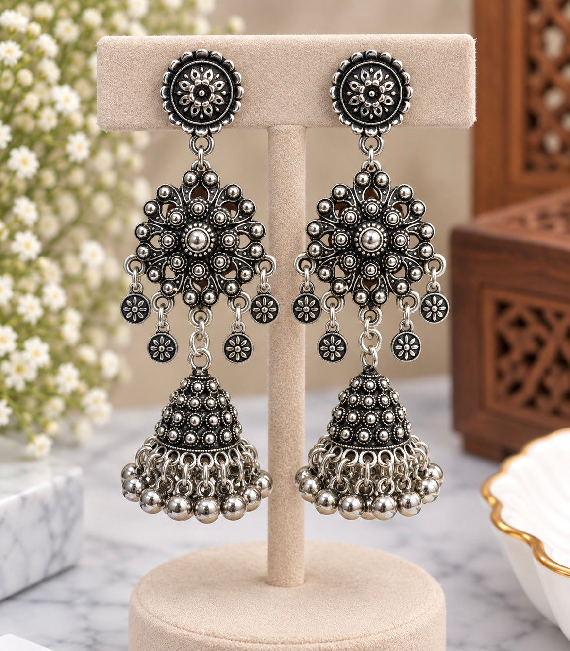 Jas Oxidized Style Earrings