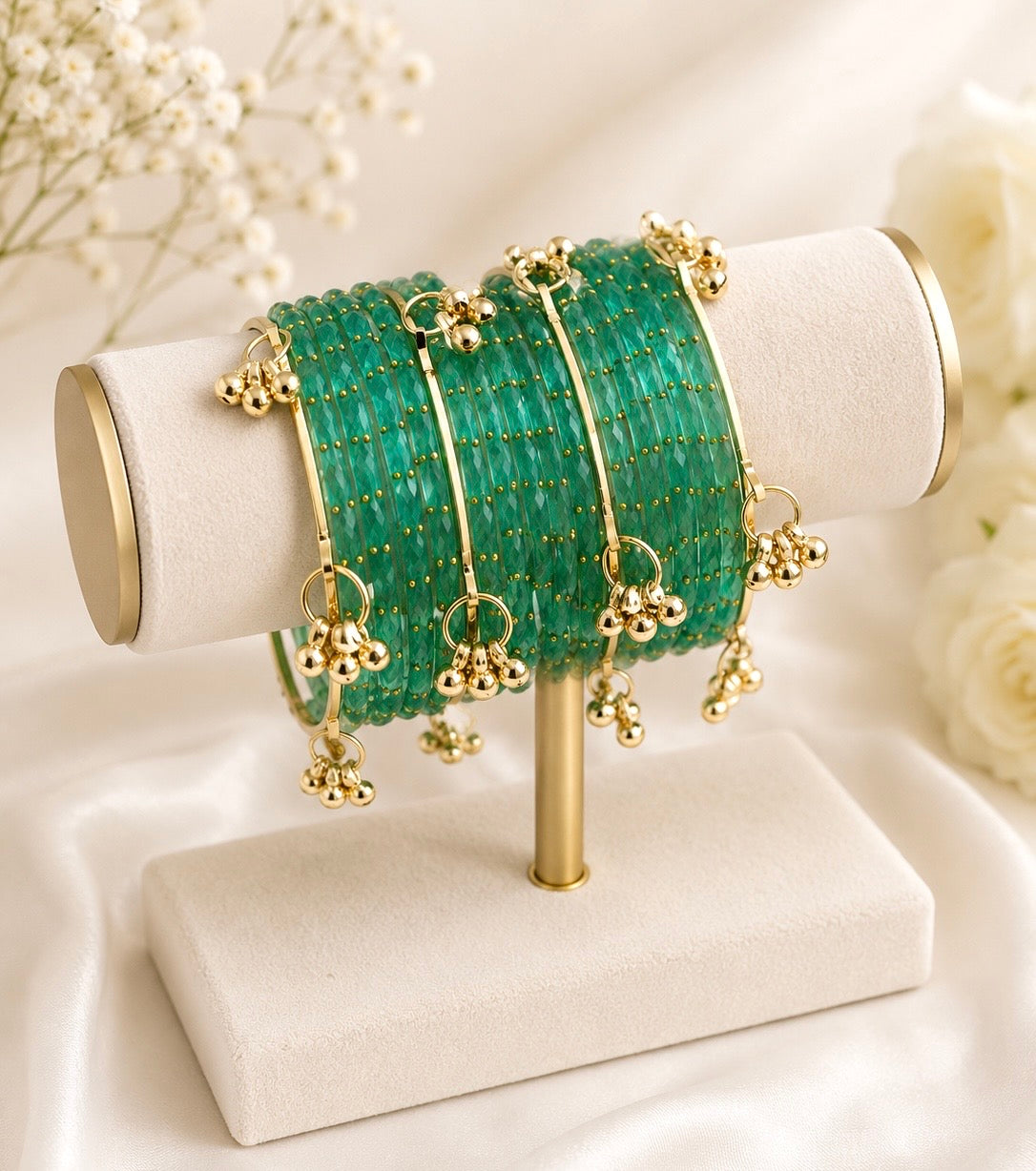 Trisha Raindrop Bangle Set