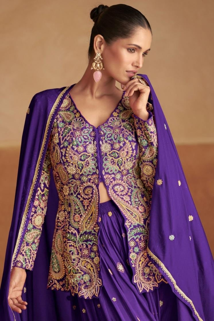 Yasmin Embroidered Sharara Suit