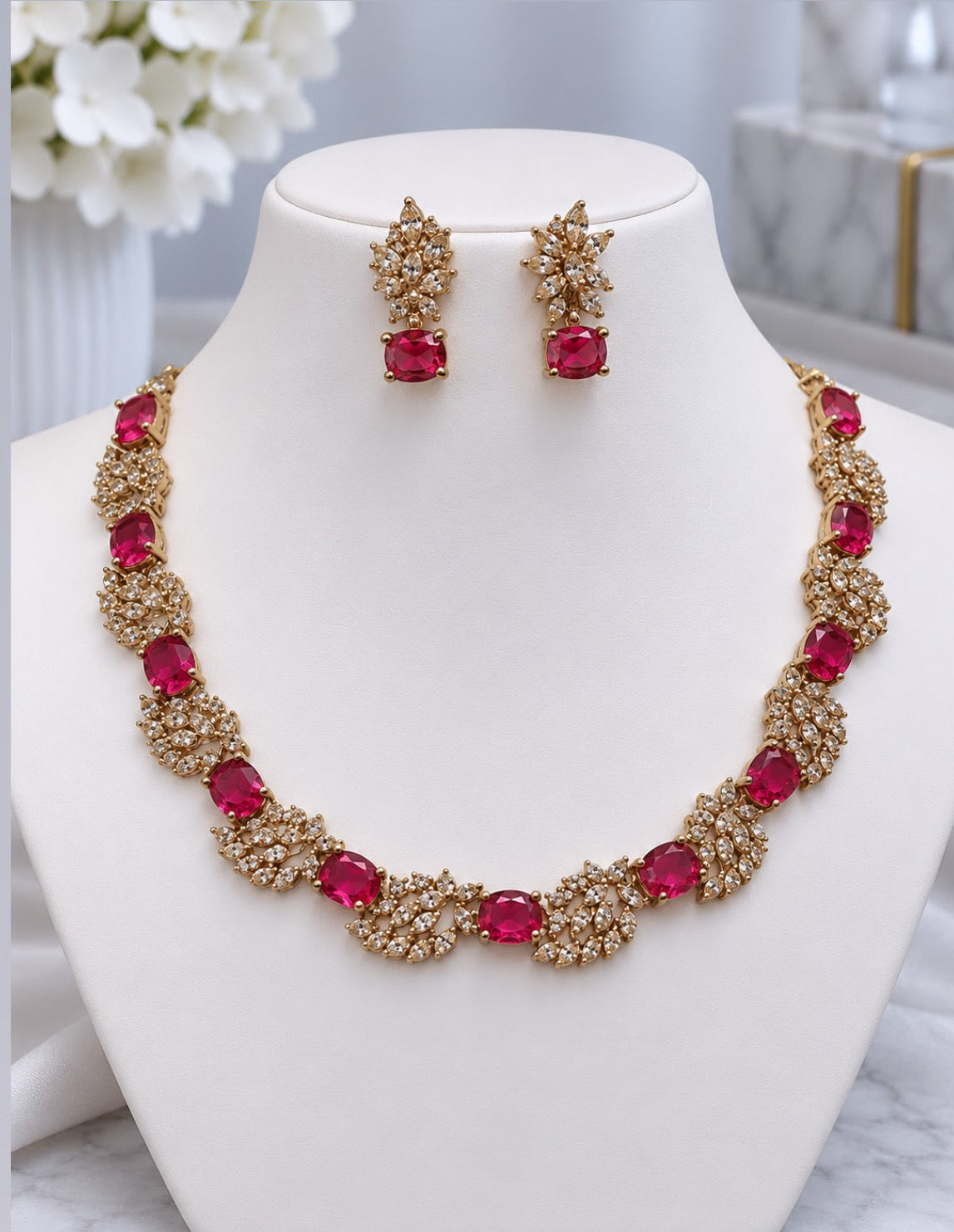 Roshini AD Necklace Set