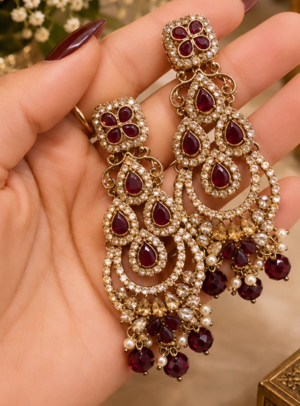 Rubina Polki Style Necklace Set