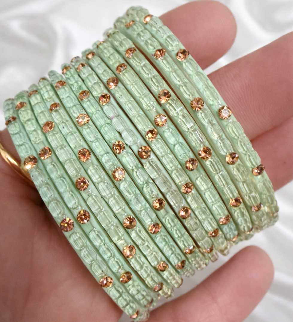 Sophia Glass Bangle Set