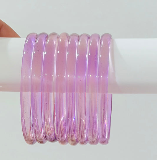 Sophia Glossy Glass Bangle Set