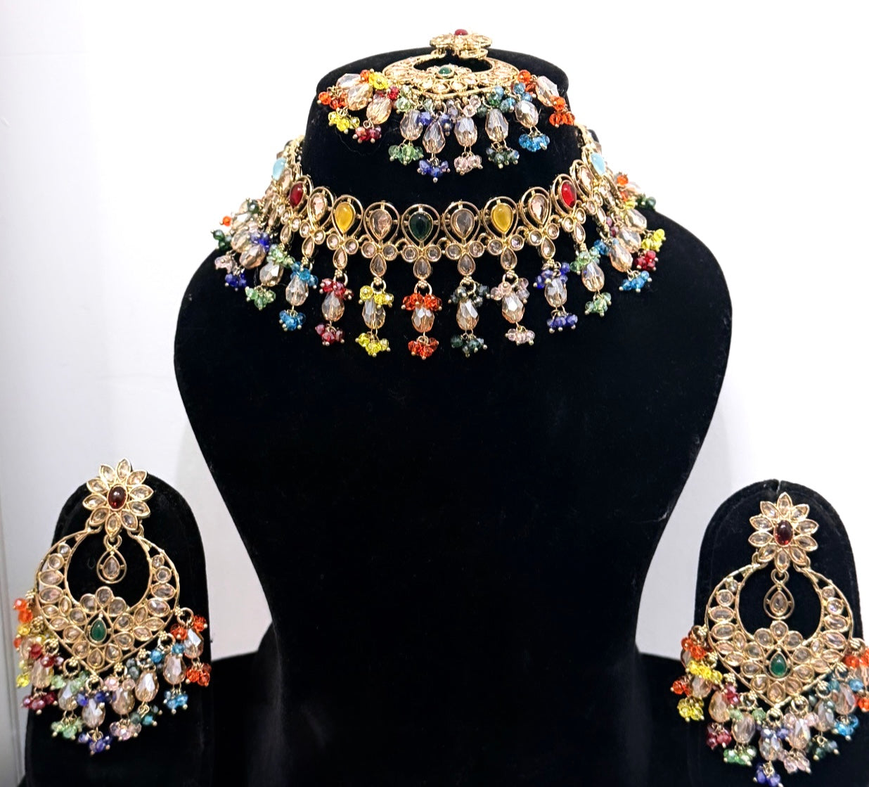 Multi Color Heavy Necklace Set