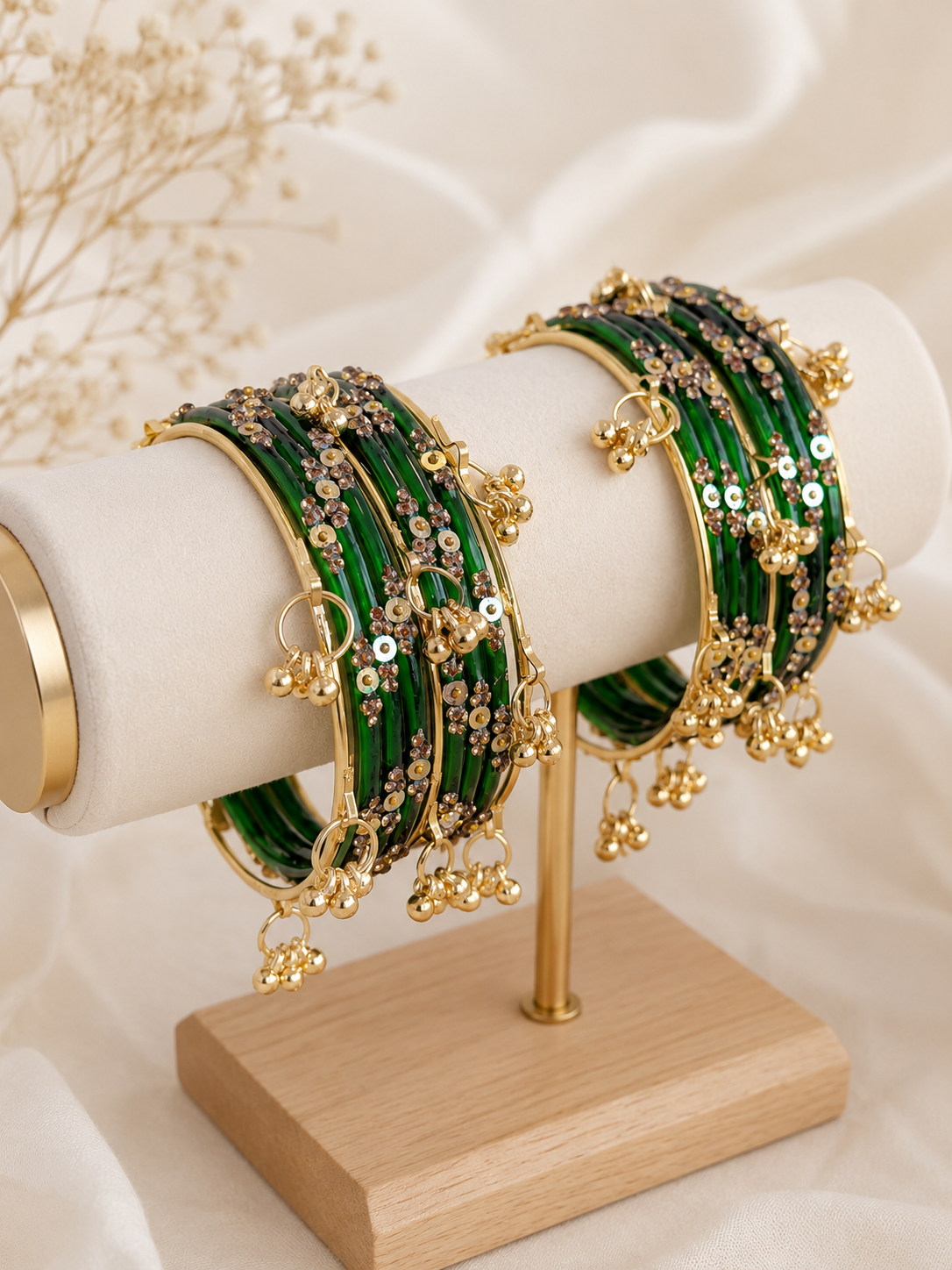 Mina Glass Bangle Set
