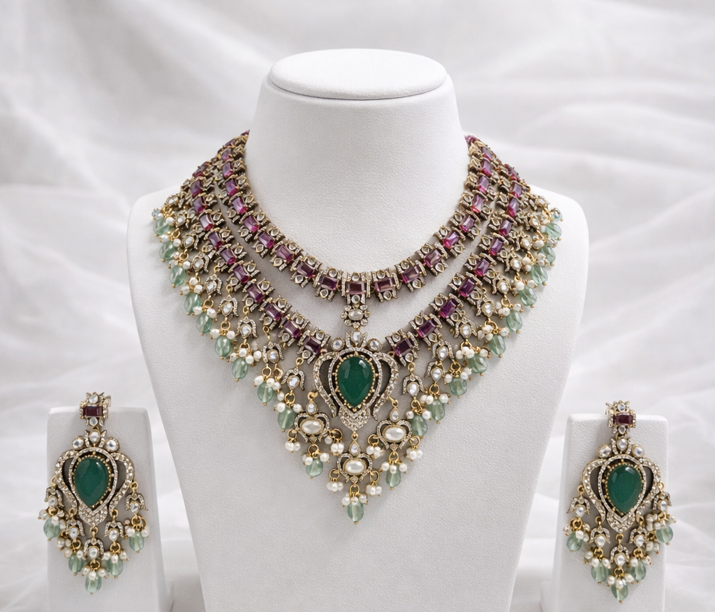 Madhuri Heavy Semi Bridal Necklace Set