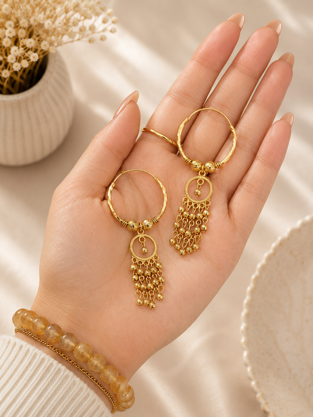 Samira Gold Plated Hoops