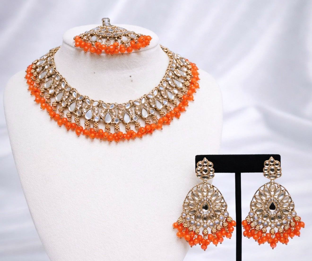 Hira Mirror Necklace Set