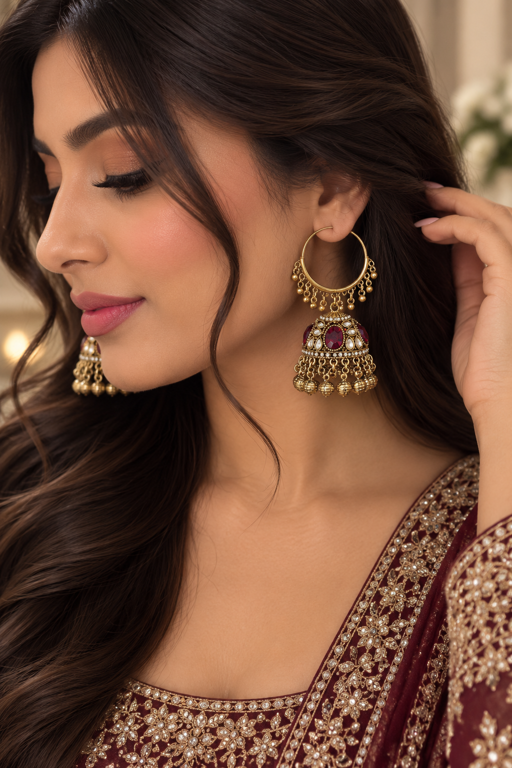 Haya Kashmiri Style Jhumkis