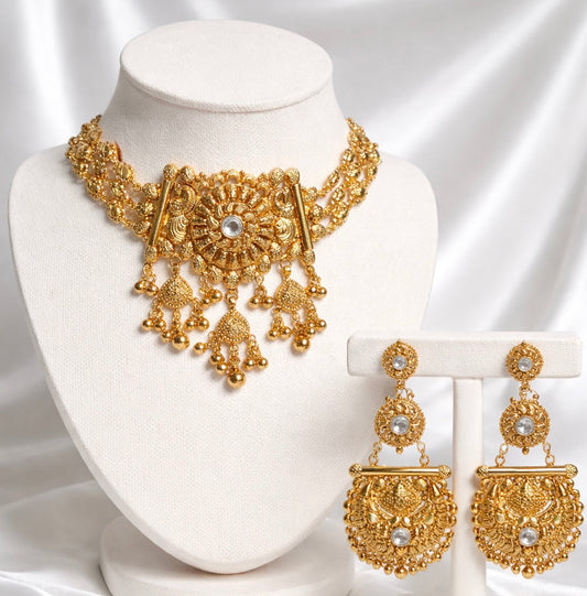 Radha Premium Gold Plated Necklace Set