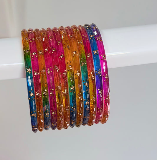Sophia Glass Bangle Set