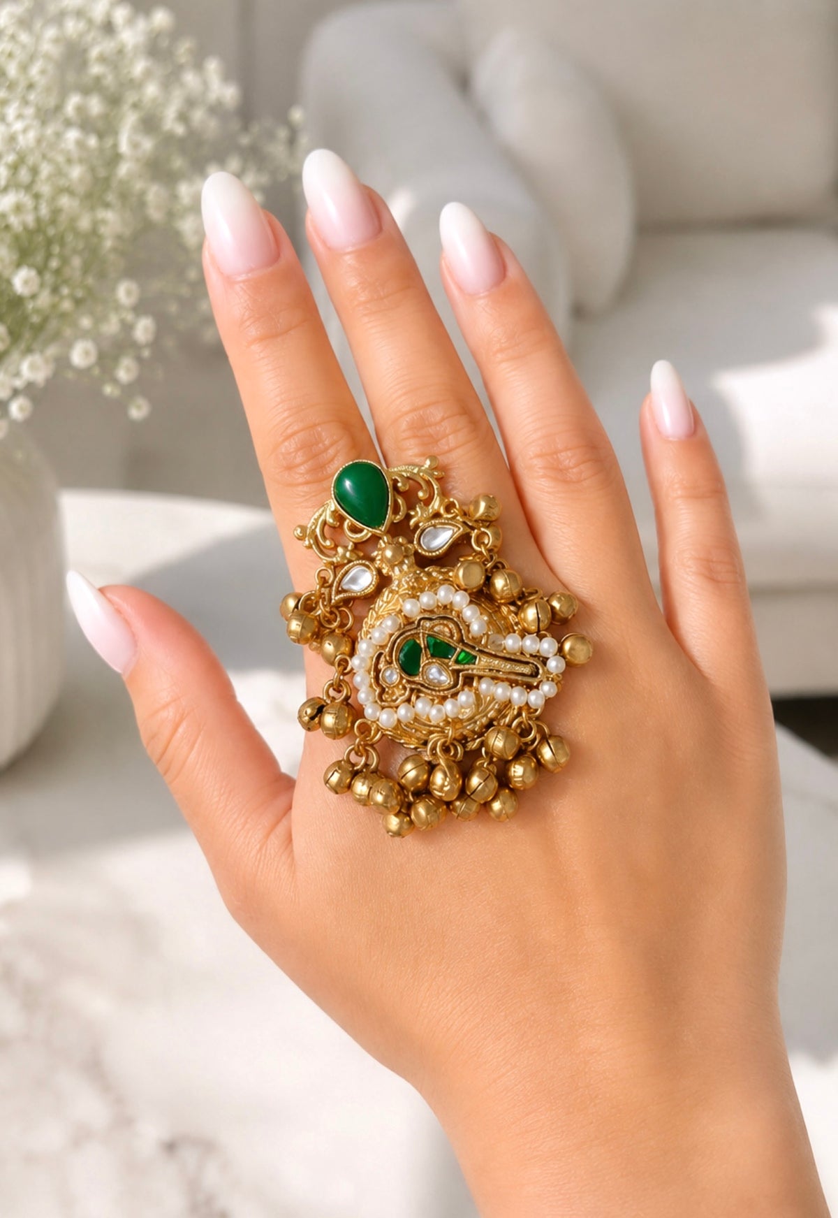 Shalini Ghungroo Style Adjustable Ring