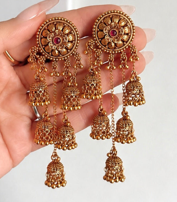 Nazanin Premium Gold Plated Earrings