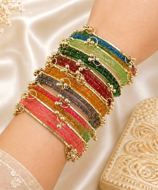 Kritika Glass Kashmiri Multi Color Bangle Set