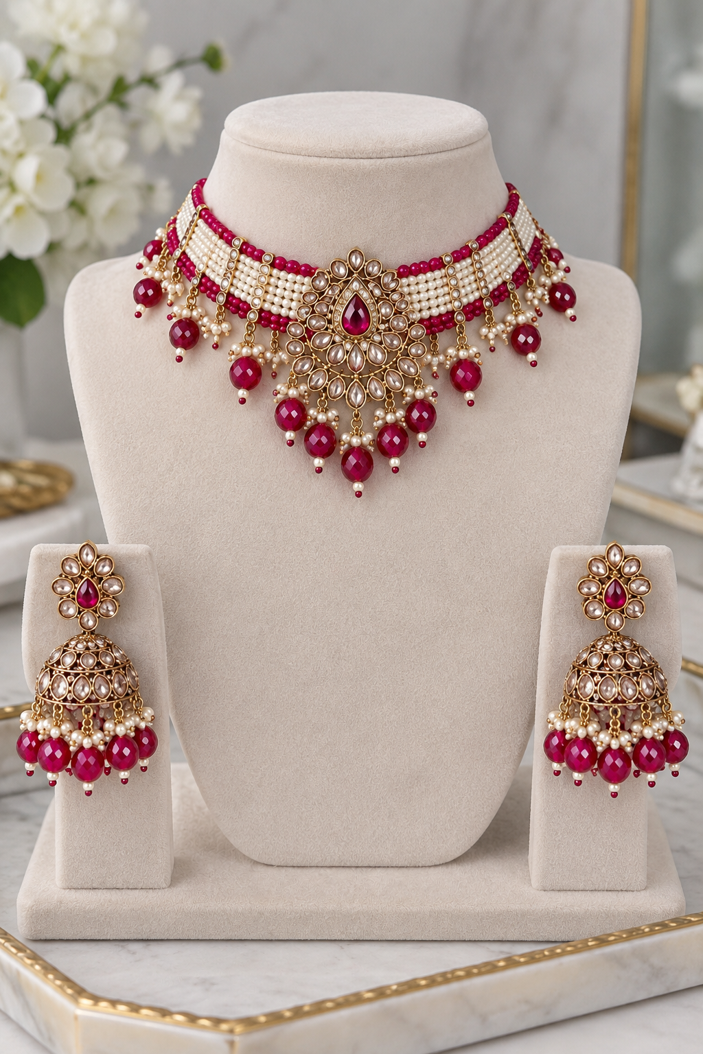 Sunheri Pearl Choker Set