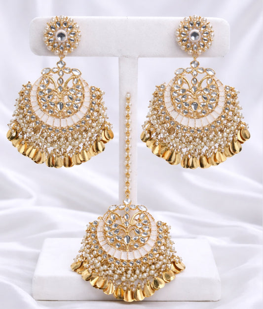 Mahi Jago Style Earrings & Tikka Set (Back In Stock)