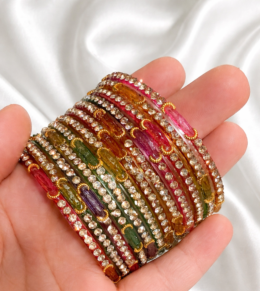 Sophia Glass Bangle Set