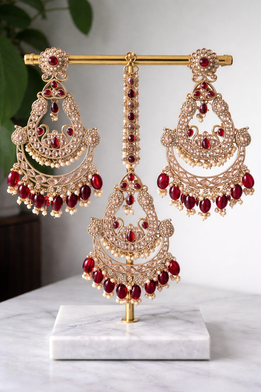 Aisha Earrings & Tikka Set