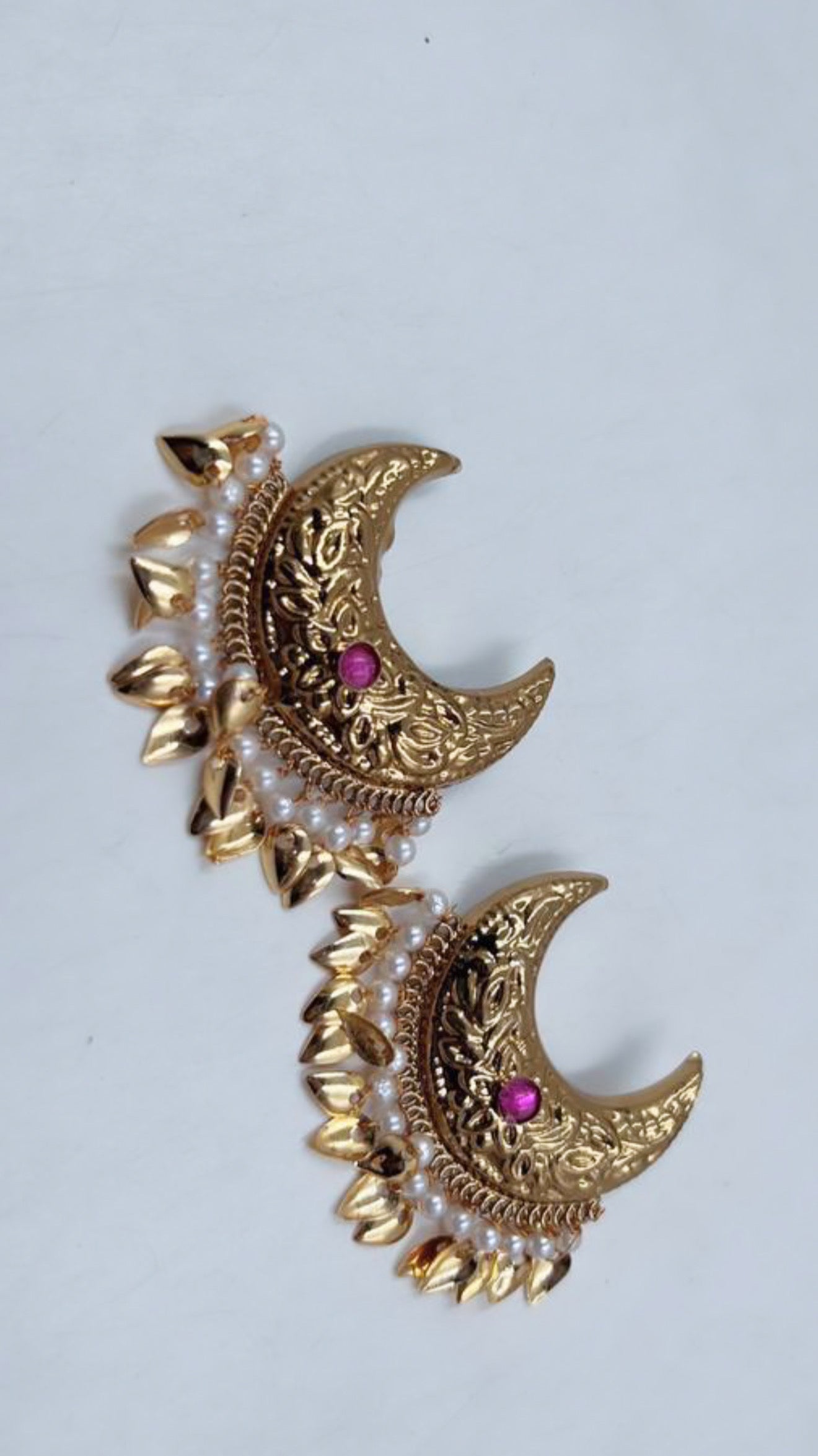 Punjabi Style Jadau Hair Clip-Set of Two