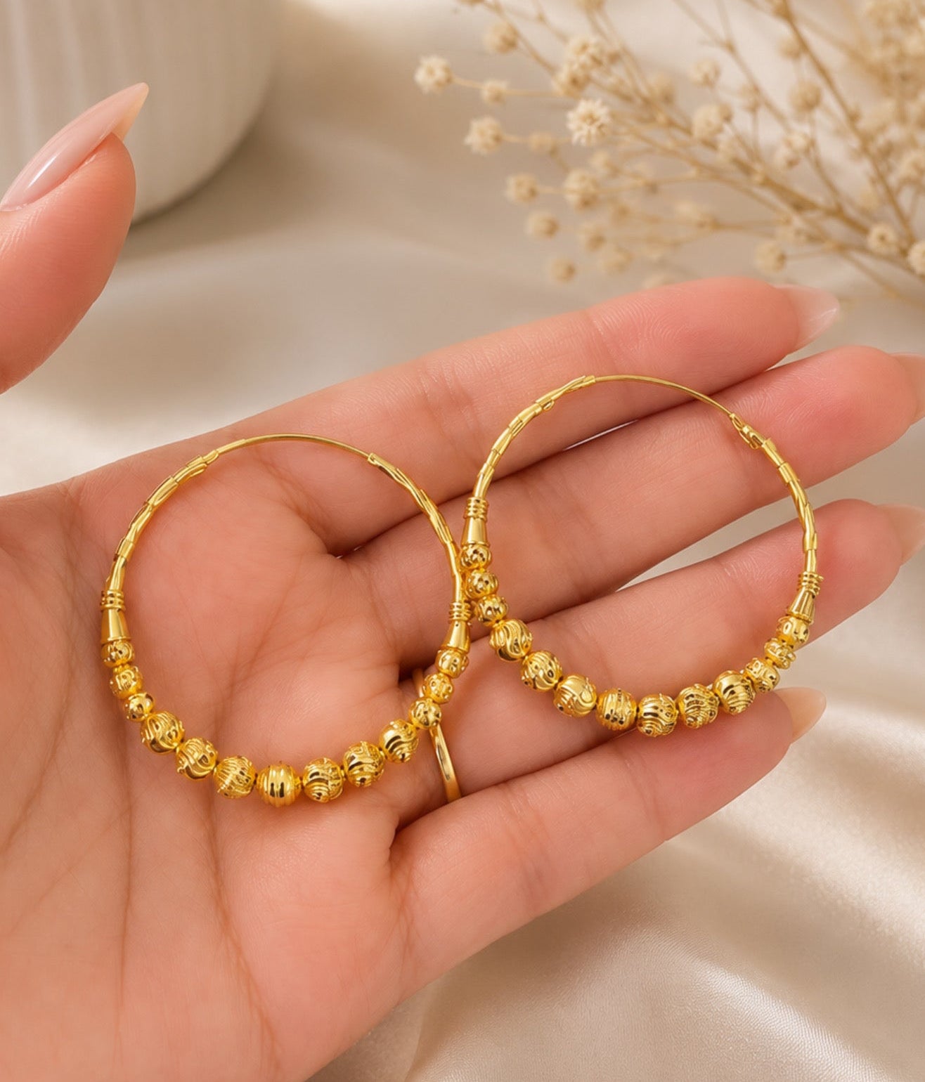 Vishali Gold Plated Hoops/Waliyan
