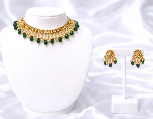Raha Gold Plated Necklace Set
