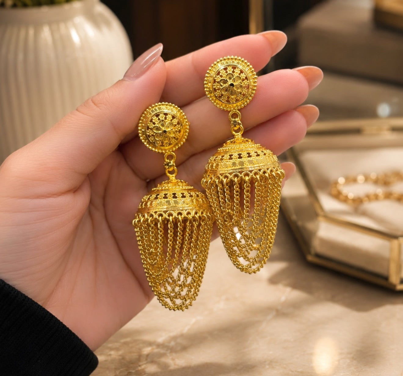 Gold Plated Jhumkis