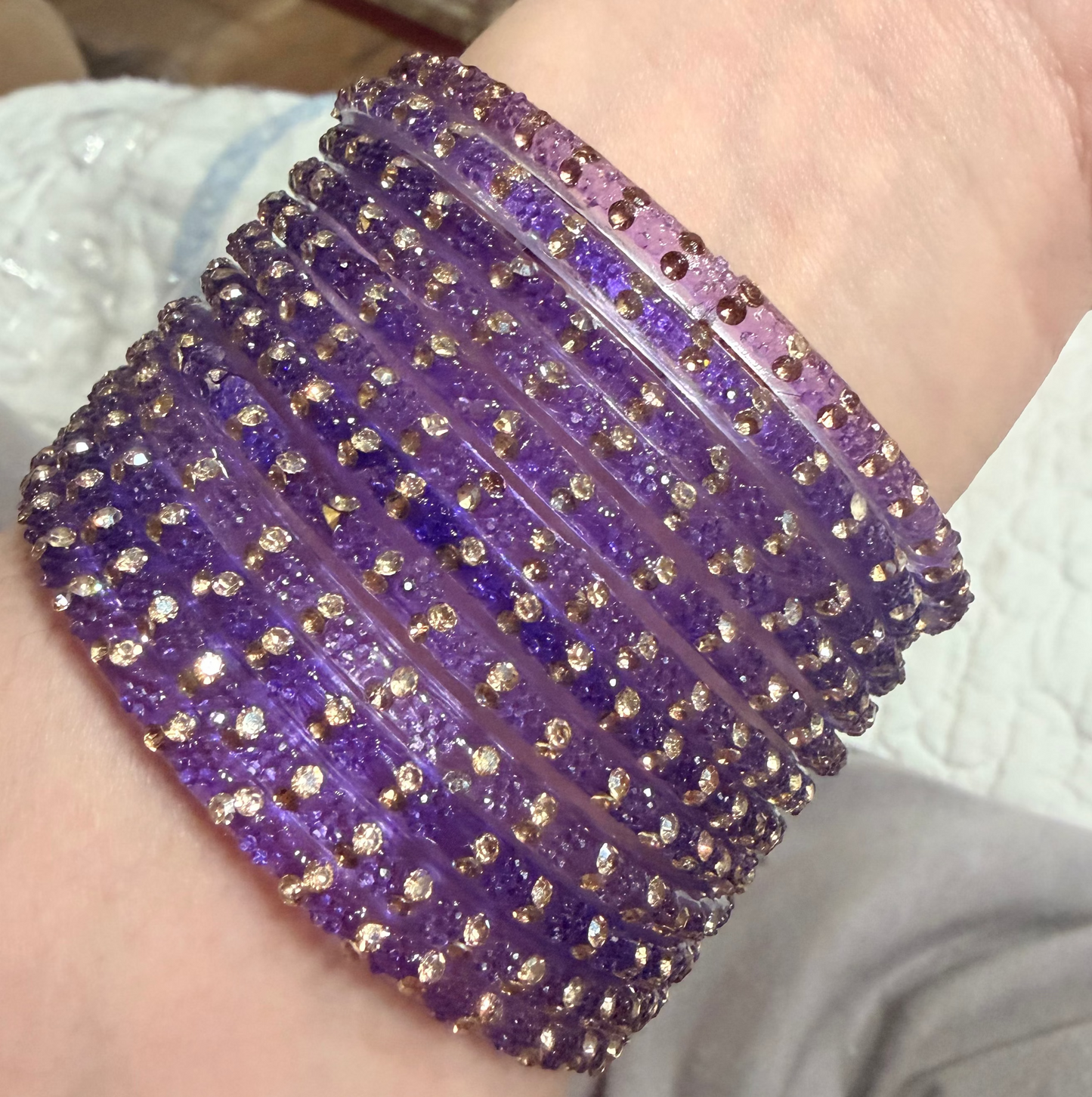 Sophia Glass Bangle Set